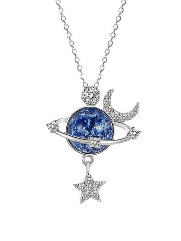 Mi universo eres tú - Collar celestial con estrella y luna