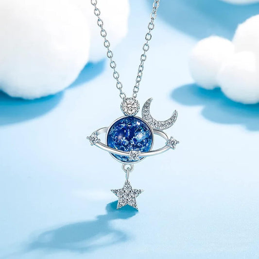 Mi universo eres tú - Collar celestial con estrella y luna